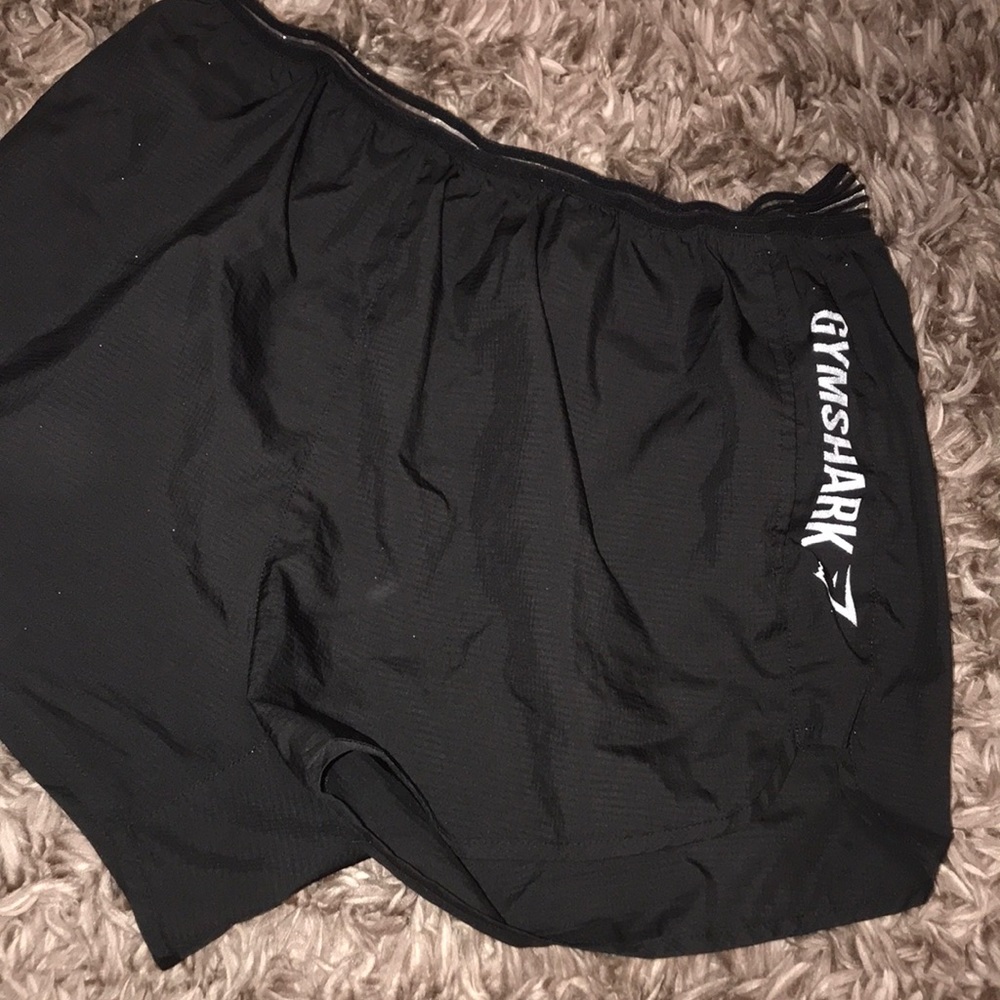 Gym shark shorts with cute waist band